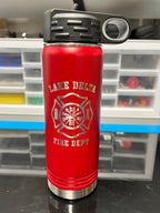 Engraved Water Bottle Red