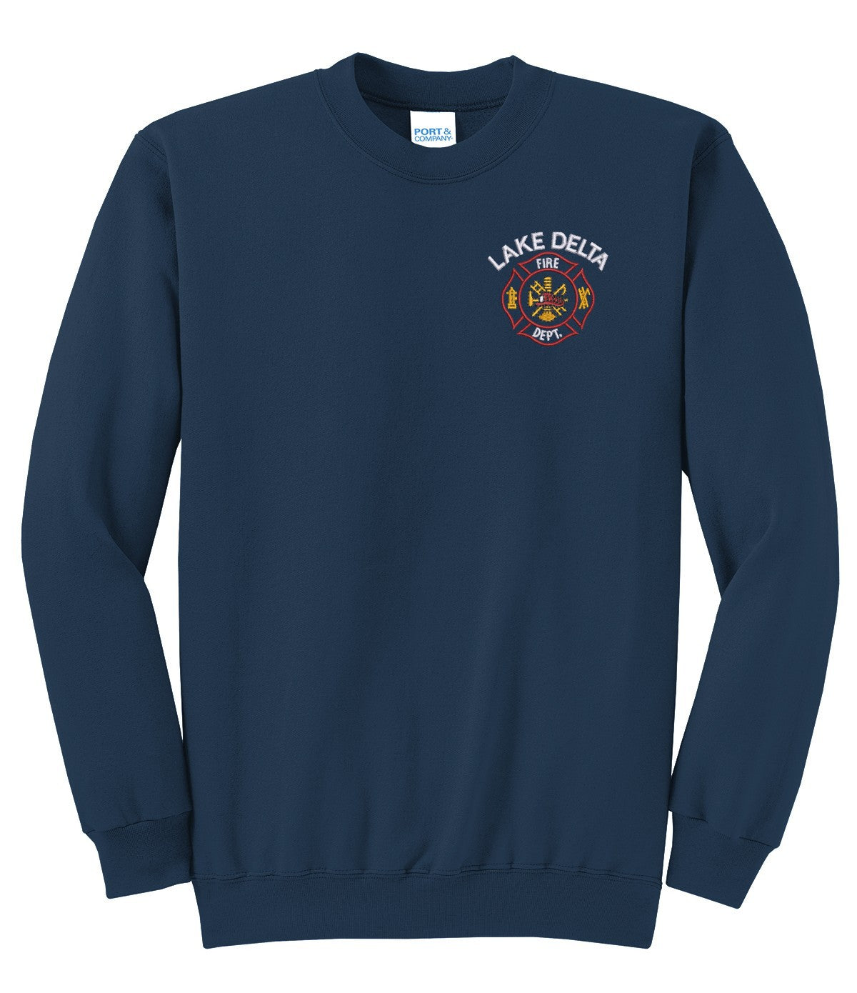 Crewneck Sweatshirt Embroidered Navy PC78